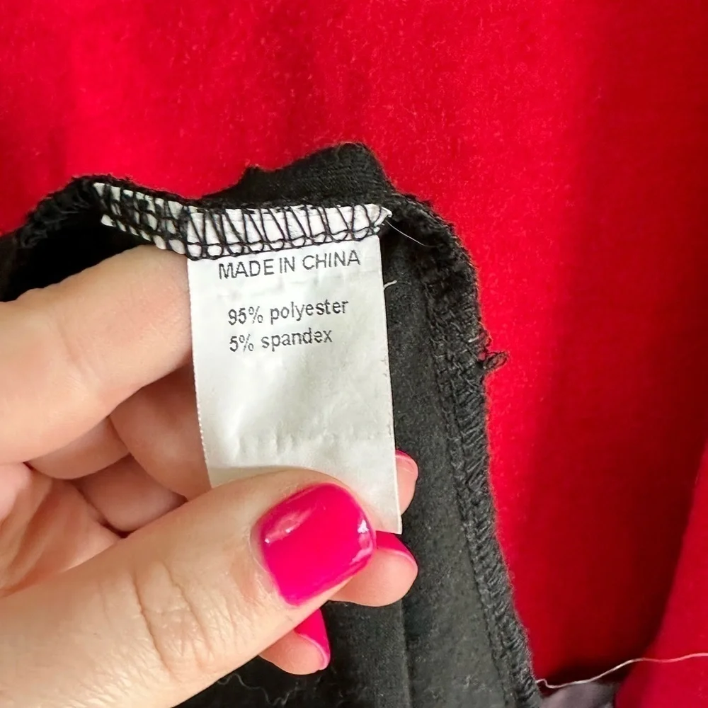 Plaid Patchwork Long Sleeved Loose cardigan size medium red/black/white - Picture 8 of 10